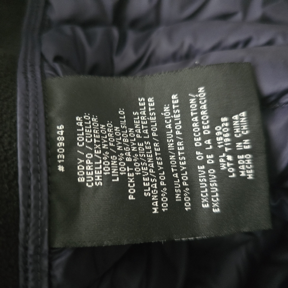 32 Degrees HEAT Women’s XL Hybrid Puffer Jacket Navy Black Lightweight Quilted C - Picture 5 of 6